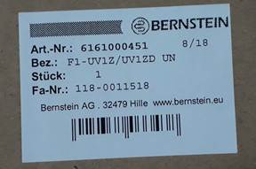 Bernstein-616.100.0451 F1UV1Z/UV 1ZDUN