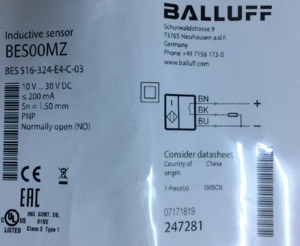 Balluff-BES 516 -324-E4-C-03 BES00MZ