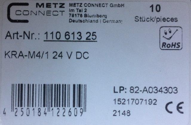 Metz Connect-KRA-M4/1 24VAC/DC 11061325