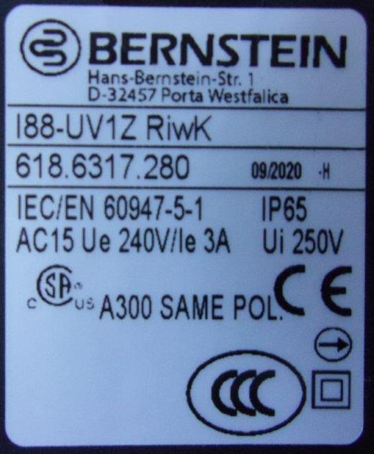 Bernstein-I88-UV1Z RIWK NORM SW